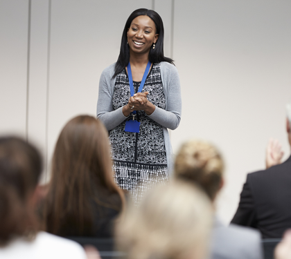 woman speaking